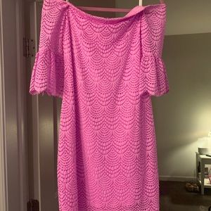 Lilly Pulitzer Off the Shoulder Pink Dress